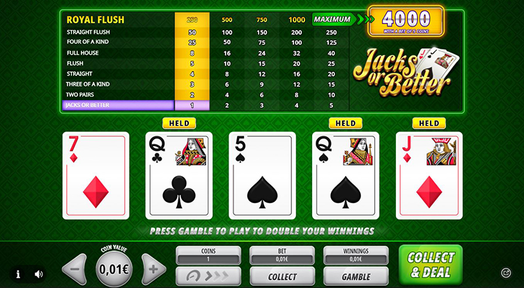 Jacks or Better videopoker