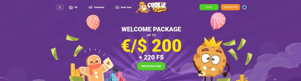 Welcome bonus Cookie Casino